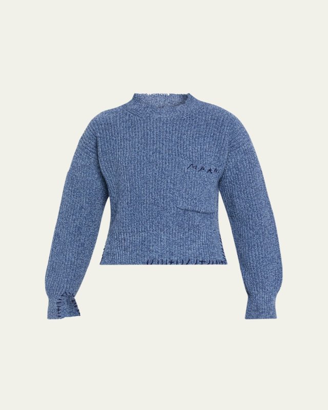 Turtleneck Raw-Cut Slits Sweater
